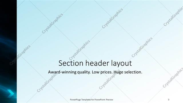 Section Header presentation slide layout