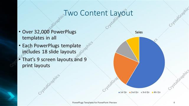 Two Content presentation slide layout