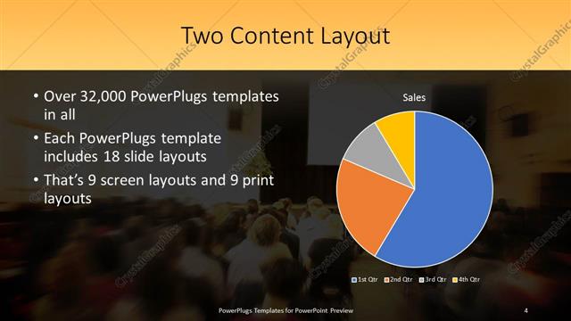 Two Content presentation slide layout