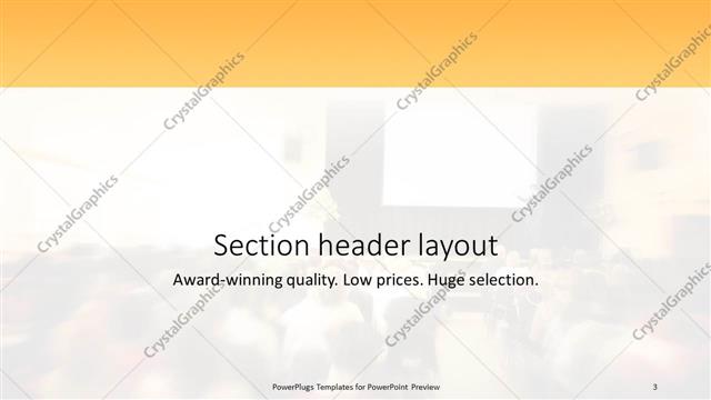 Section Header presentation slide layout