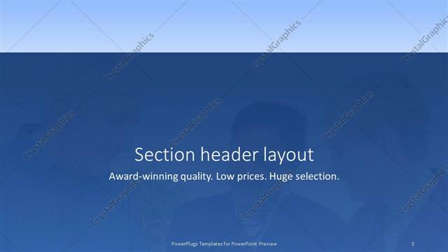 Section Header presentation slide layout