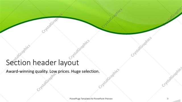 Section Header presentation slide layout