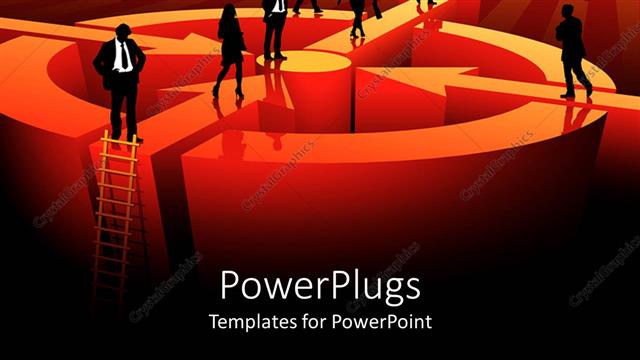  Presentation with next - Various people going towards various directrions