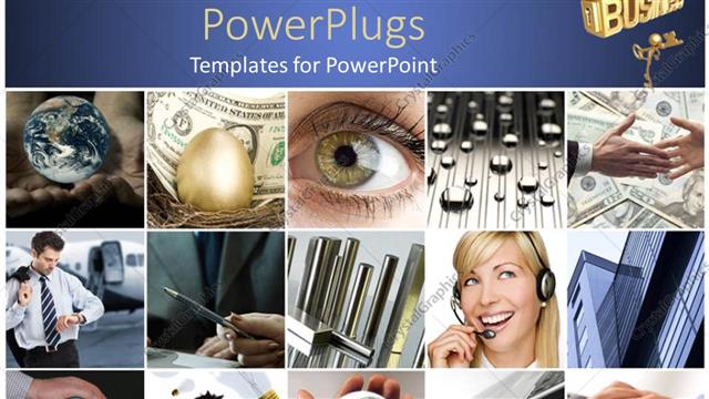  Presentation with people collage - Various people in a number of pictures along with technology