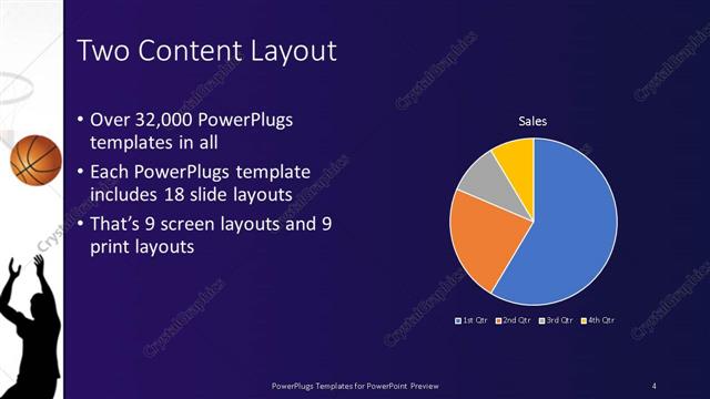 Two Content presentation slide layout