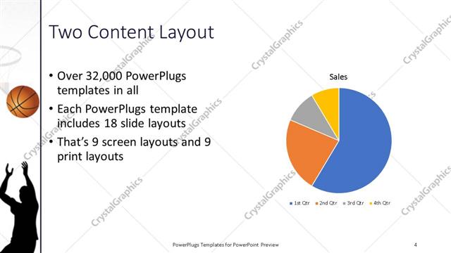 Two Content presentation slide layout