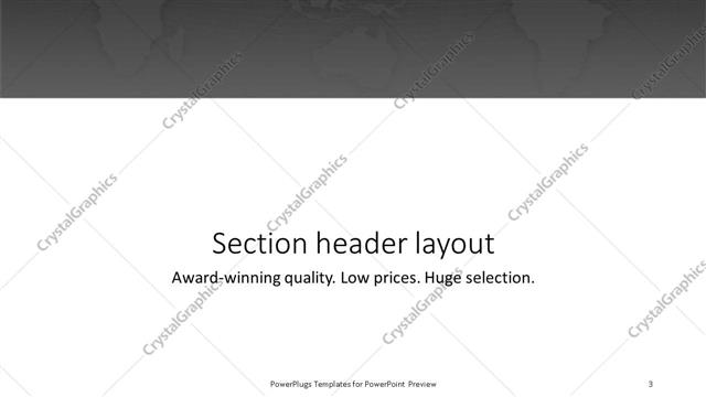 Section Header presentation slide layout