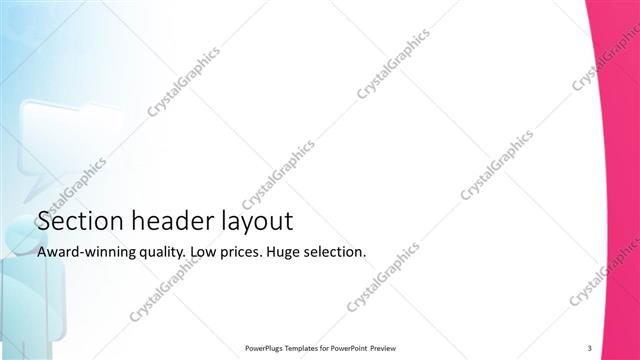 Section Header presentation slide layout