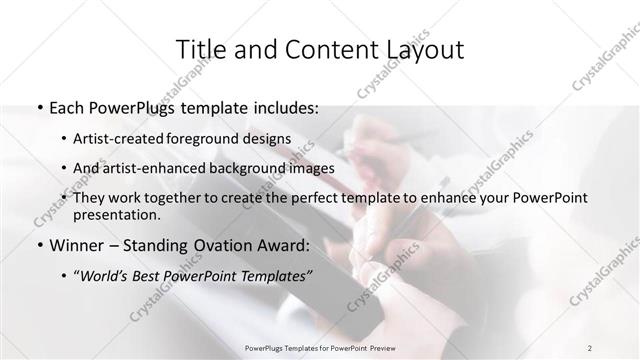 Title and Content presentation slide layout