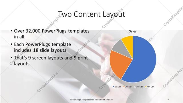 Two Content presentation slide layout