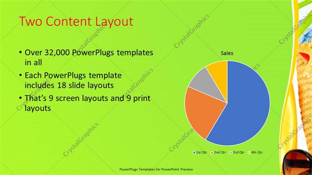 Two Content presentation slide layout