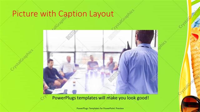Picture with Caption presentation slide layout