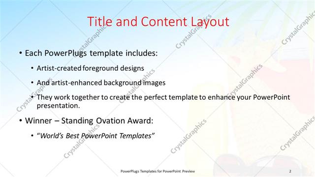 Title and Content presentation slide layout