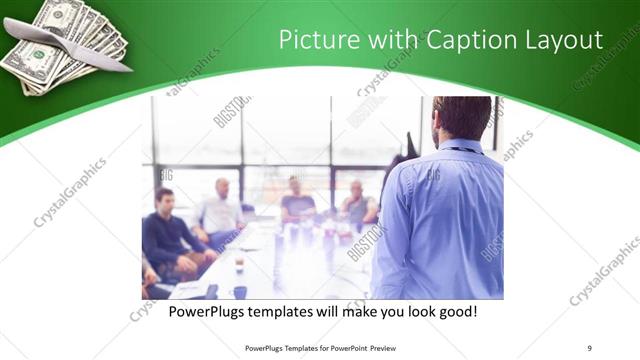 Picture with Caption presentation slide layout