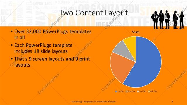 Two Content presentation slide layout