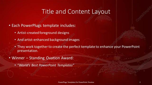 Title and Content presentation slide layout