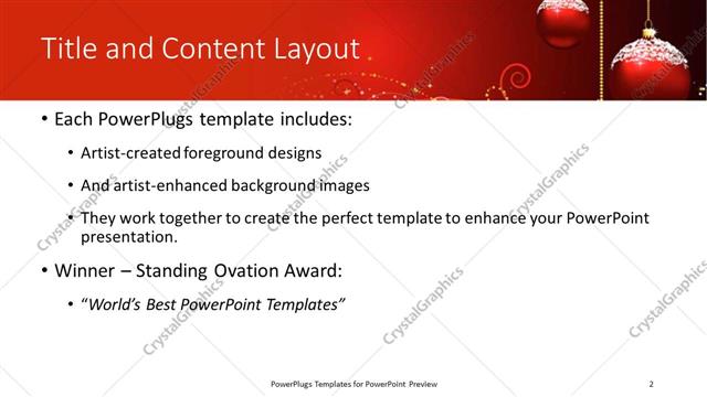 Title and Content presentation slide layout