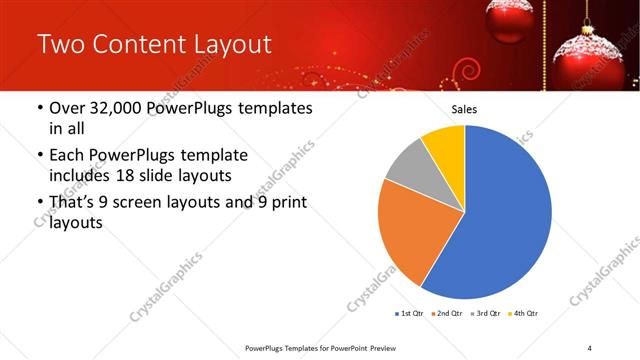 Two Content presentation slide layout