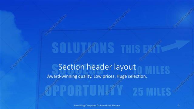 Section Header presentation slide layout
