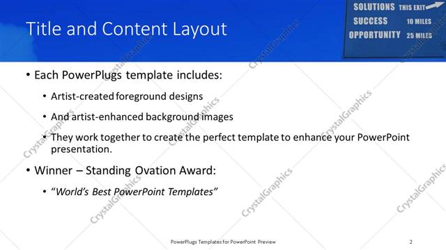 Title and Content presentation slide layout