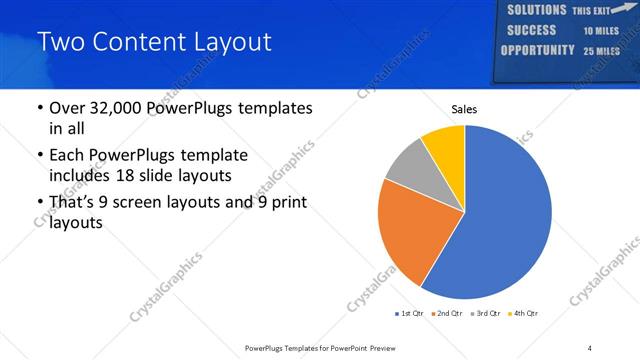 Two Content presentation slide layout