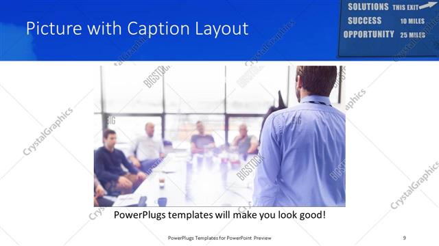 Picture with Caption presentation slide layout