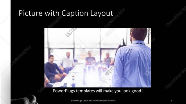 Picture with Caption presentation slide layout