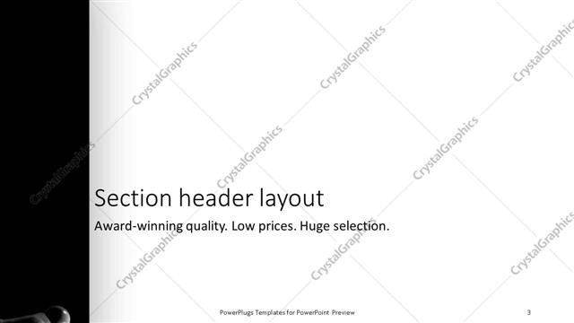 Section Header presentation slide layout