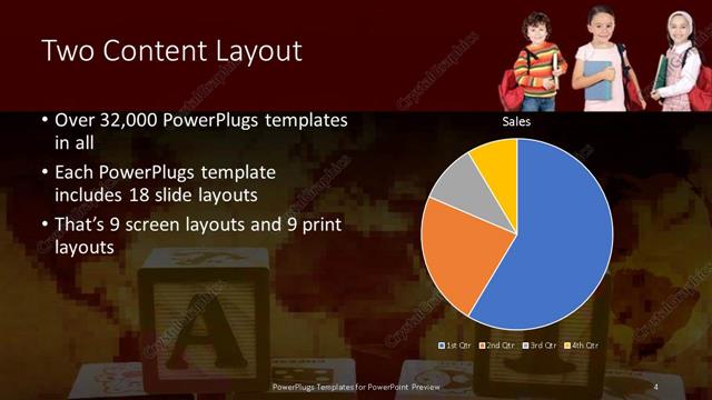 Two Content presentation slide layout