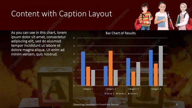 Content with Caption presentation slide layout