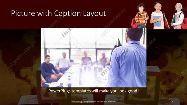 Picture with Caption presentation slide layout