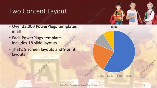 Two Content presentation slide layout