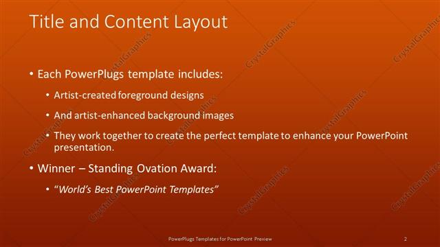 Title and Content presentation slide layout