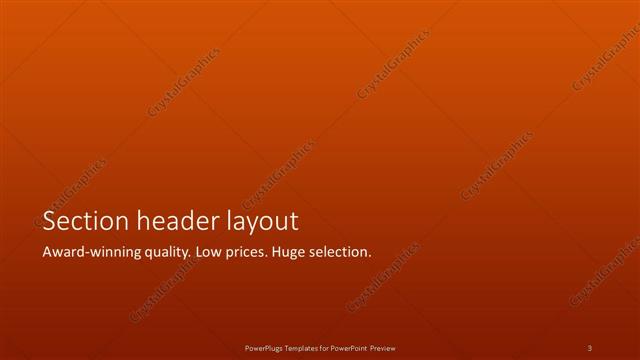 Section Header presentation slide layout