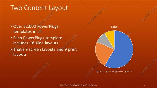 Two Content presentation slide layout