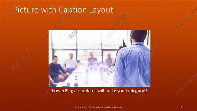 Picture with Caption presentation slide layout