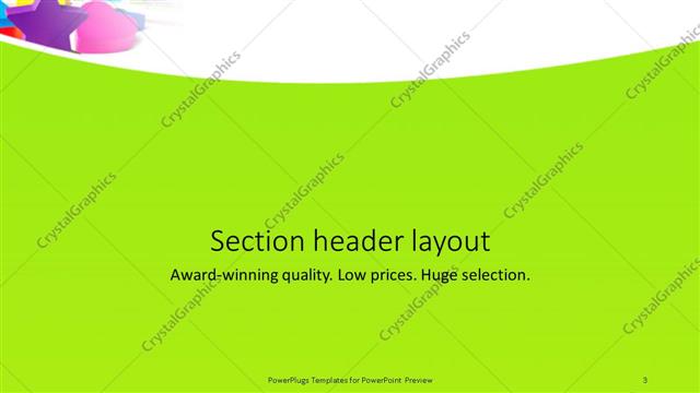 Section Header presentation slide layout