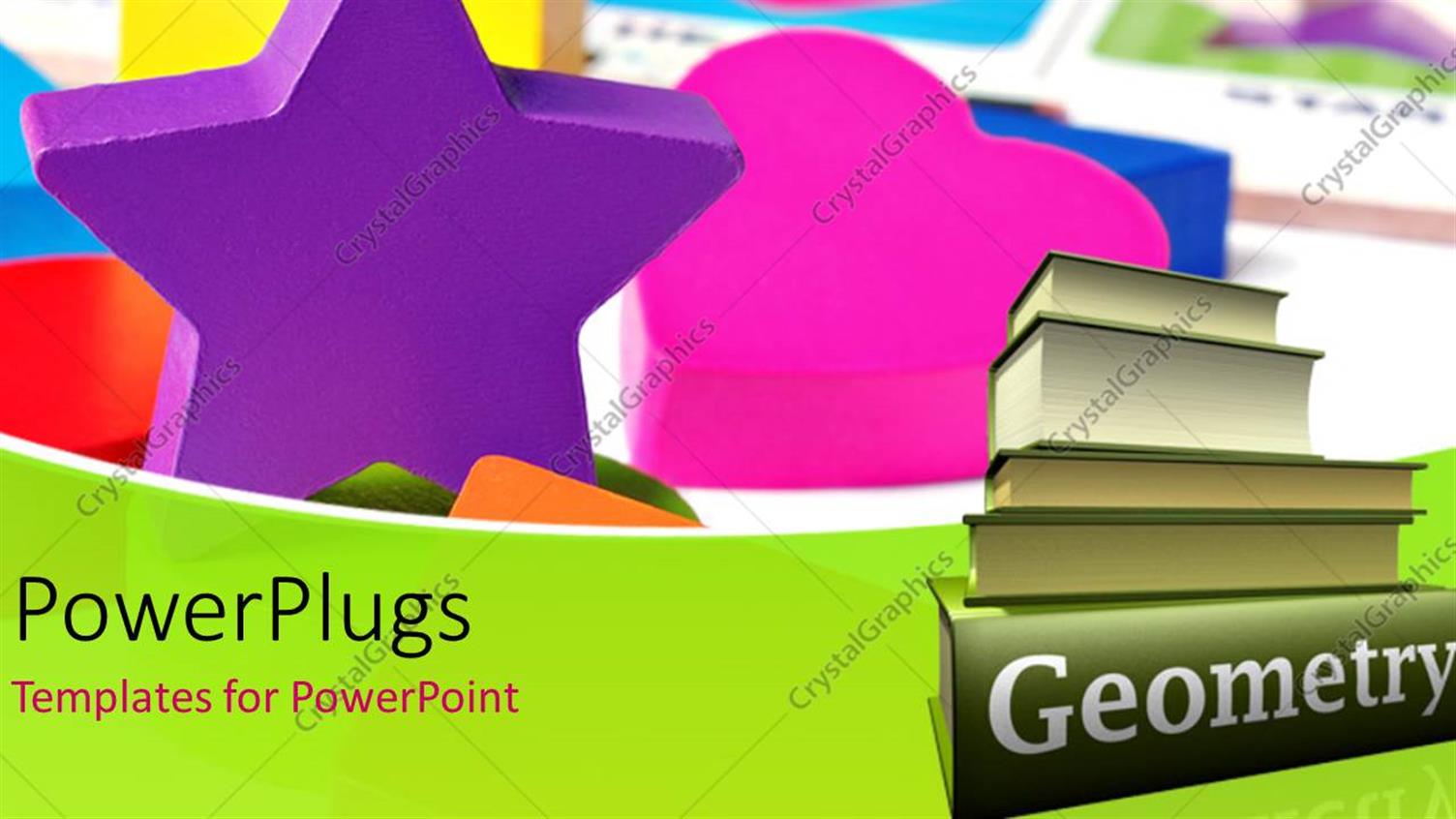 Featuring Various Shapes Made of Plastic with Colorful Background