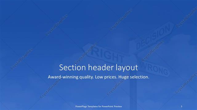 Section Header presentation slide layout