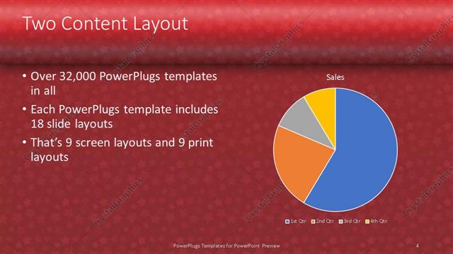 Two Content presentation slide layout