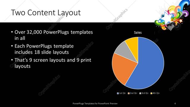 Two Content presentation slide layout