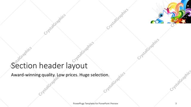 Section Header presentation slide layout