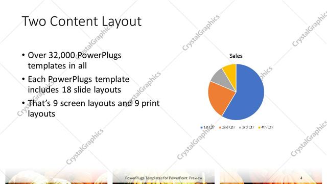 Two Content presentation slide layout