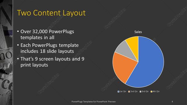 Two Content presentation slide layout