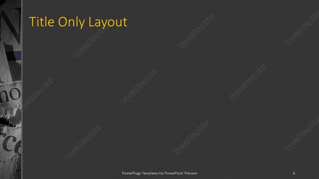 Title Only presentation slide layout