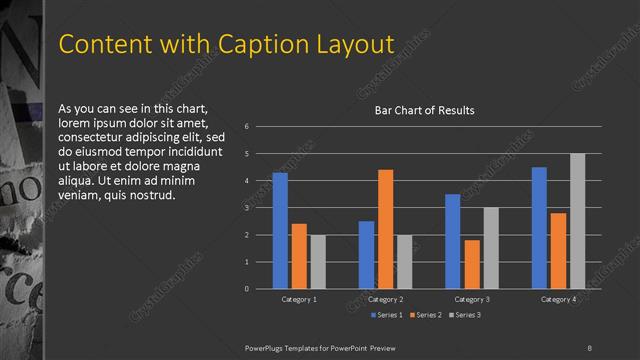 Content with Caption presentation slide layout