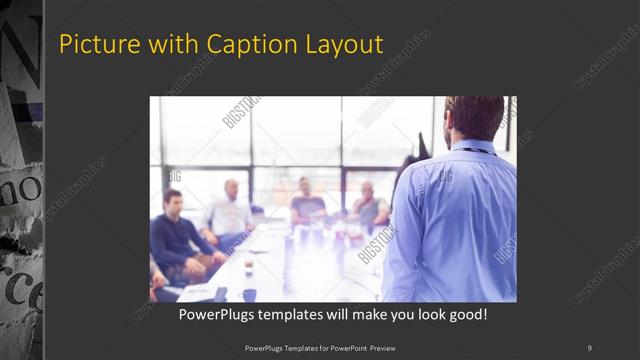 Picture with Caption presentation slide layout