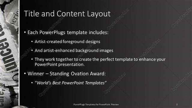 Title and Content presentation slide layout