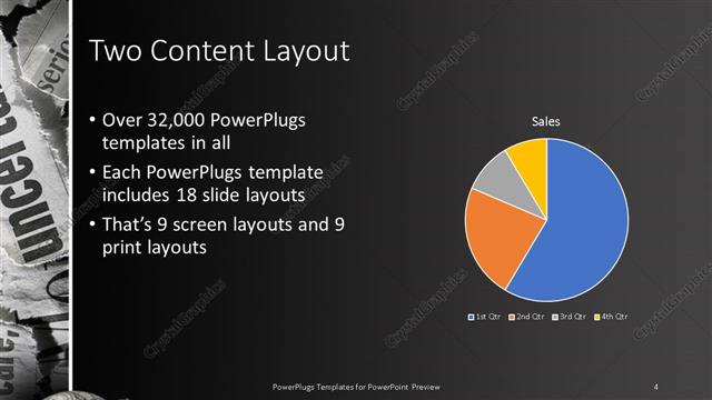 Two Content presentation slide layout