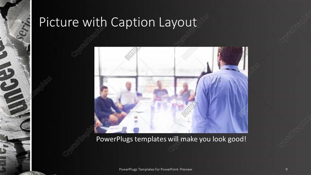 Picture with Caption presentation slide layout